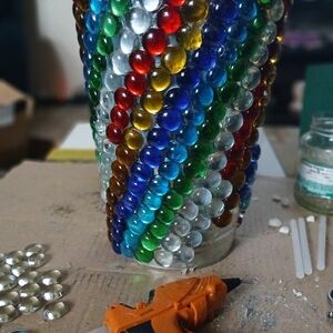 Colorful Glass Bead Vase
